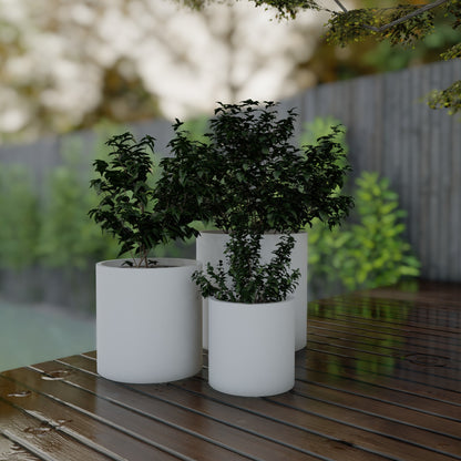 Set of three Hortênsia plant pots